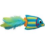  Kong игрушка для кошек &quot;Тропическая рыбка&quot; 12 см фетр/перья/кошачья мята голубая 12 см, фото 1 