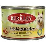  Berkley #6 Rabbit &amp; Barley Adult Dog Menu банка  200 гр, фото 1 