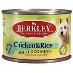  Berkley #7 Chicken &amp; Rice Adult Dog Menu банка  200 гр, фото 1 