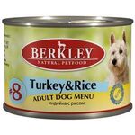  Berkley #8 Turkey &amp; Rice Adult Dog Menu банка  200 гр, фото 1 