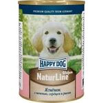  Happy Dog NaturLine Ягненок с печенью, сердцем и рисом банка  0,41 кг, фото 1 
