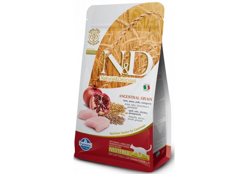  Farmina N&amp;D Low Grain Cat Chicken &amp; Pomegranate Neutered 300 гр, фото 1 