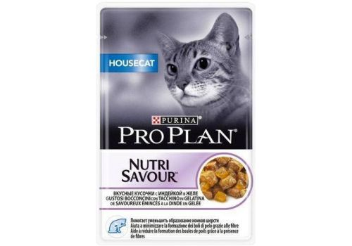  Pro Plan NutriSavour Housecat with Turkey в желе пауч 85 гр, фото 1 