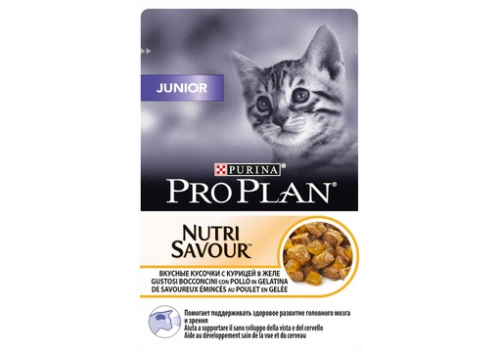  Pro Plan Nutrisavour Junior Chicken в желе пауч 85 гр, фото 1 