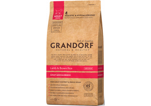  Grandorf Lamb &amp; Rice Recipe Adult Medium 1 кг, фото 1 