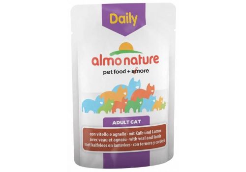  Almo Nature Daily Adult Cat with Veal and Lamb  70 гр, фото 1 