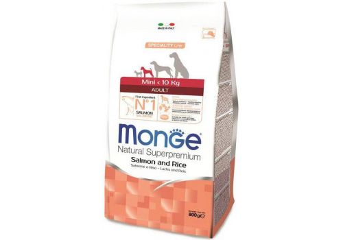  Monge Natural Superpremium Speciality Line Mini Adult Salmon and Rice 2,5 кг, фото 1 