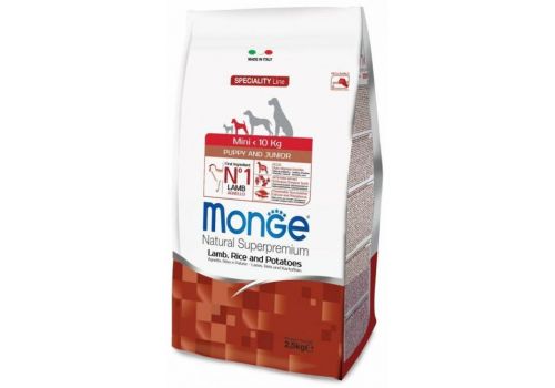  Monge Natural Superpremium Speciality Line Mini Puppy and Junior Lamb, Rice and Potatoes 2,5 кг, фото 1 