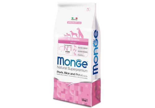  Monge Natural Superpremium Speciality Line All Breeds Adult Pork, Rice and Potatoes 12 кг, фото 1 