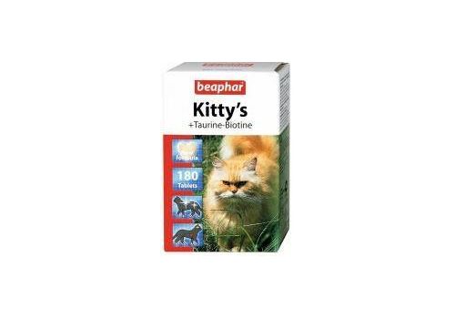  Beaphar Витамины для кошек с таурином и биотином, сердечки Kitty&#039;s Taurine + Biotin  180 шт, фото 1 