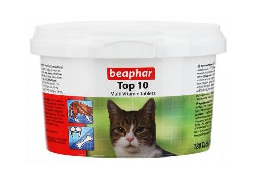  Beaphar Витамины для кошек Top 10 for cat  180 шт, фото 1 