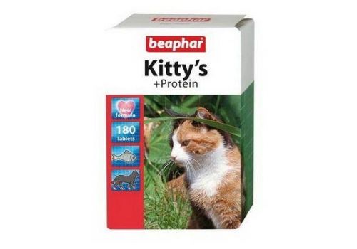  Beaphar Витамины для кошек с протеином, рыбки Kitty&#039;s Protein  180 шт, фото 1 