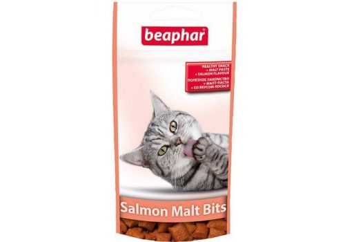  Beaphar Лакомство для вывода шерсти, лосось Malt Bits Salmon  75 шт, фото 1 