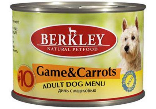  Berkley #10 Game &amp; Carrots Adult Dog Menu банка  200 гр, фото 1 