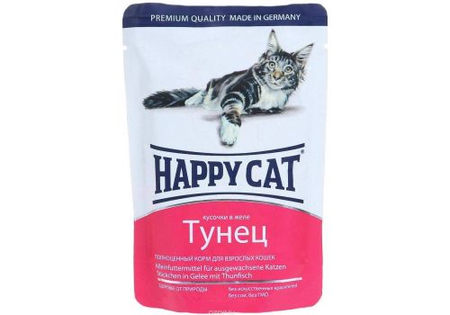  Happy Cat Кусочки в желе с тунцом пауч  100 гр, фото 1 