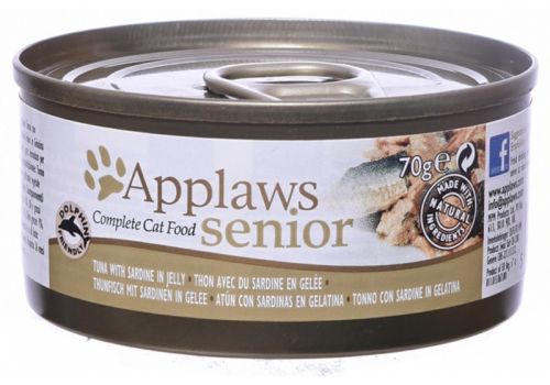  Applaws Senior Cat Tuna with Sardine in Jelly банка  70 гр, фото 1 