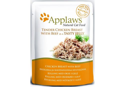  Applaws cat pouch chicken with beef in jelly  70 гр, фото 1 