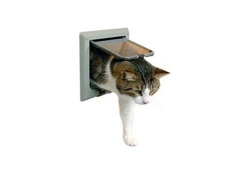  Trixie Дверца для кошки с 4 функциями, серый 38642  серый, фото 1 