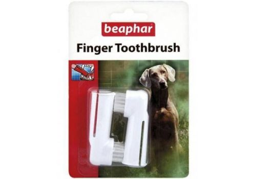  Beaphar Зубная щетка двойная для собак, на палец  100 гр, фото 1 